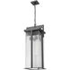 Fortis 3 Light 12.75 inch Sand Black Outdoor Chain Mount Ceiling Fixture