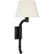 Fisher Weisman Alana LED 12 inch French Rust Curved Tail Sconce Wall Light