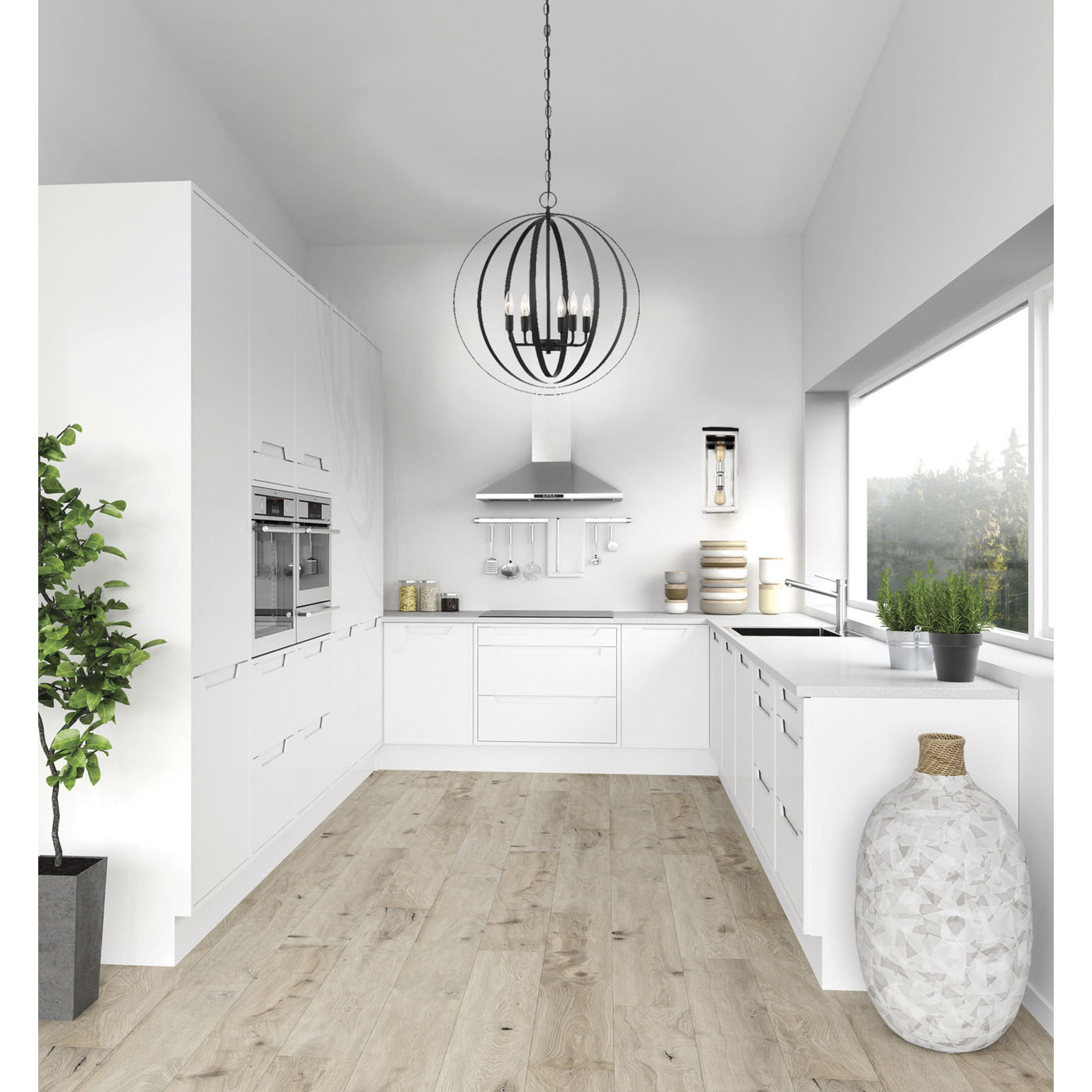 Pendleton 6 Light 22 inch Matte Black Pendant Ceiling Light