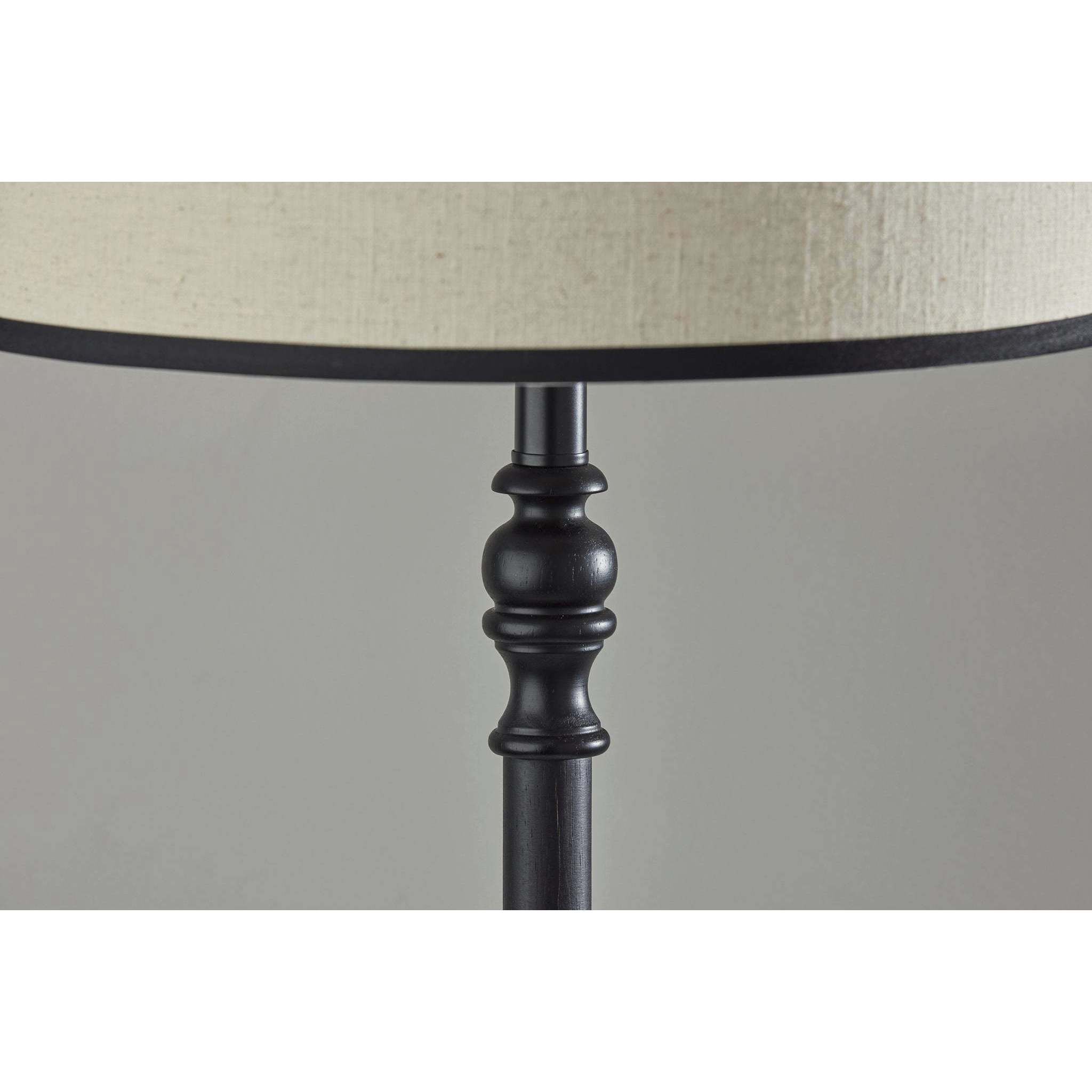 Zeek 58.75 inch 150.00 watt Black Wood Floor Lamp Portable Light