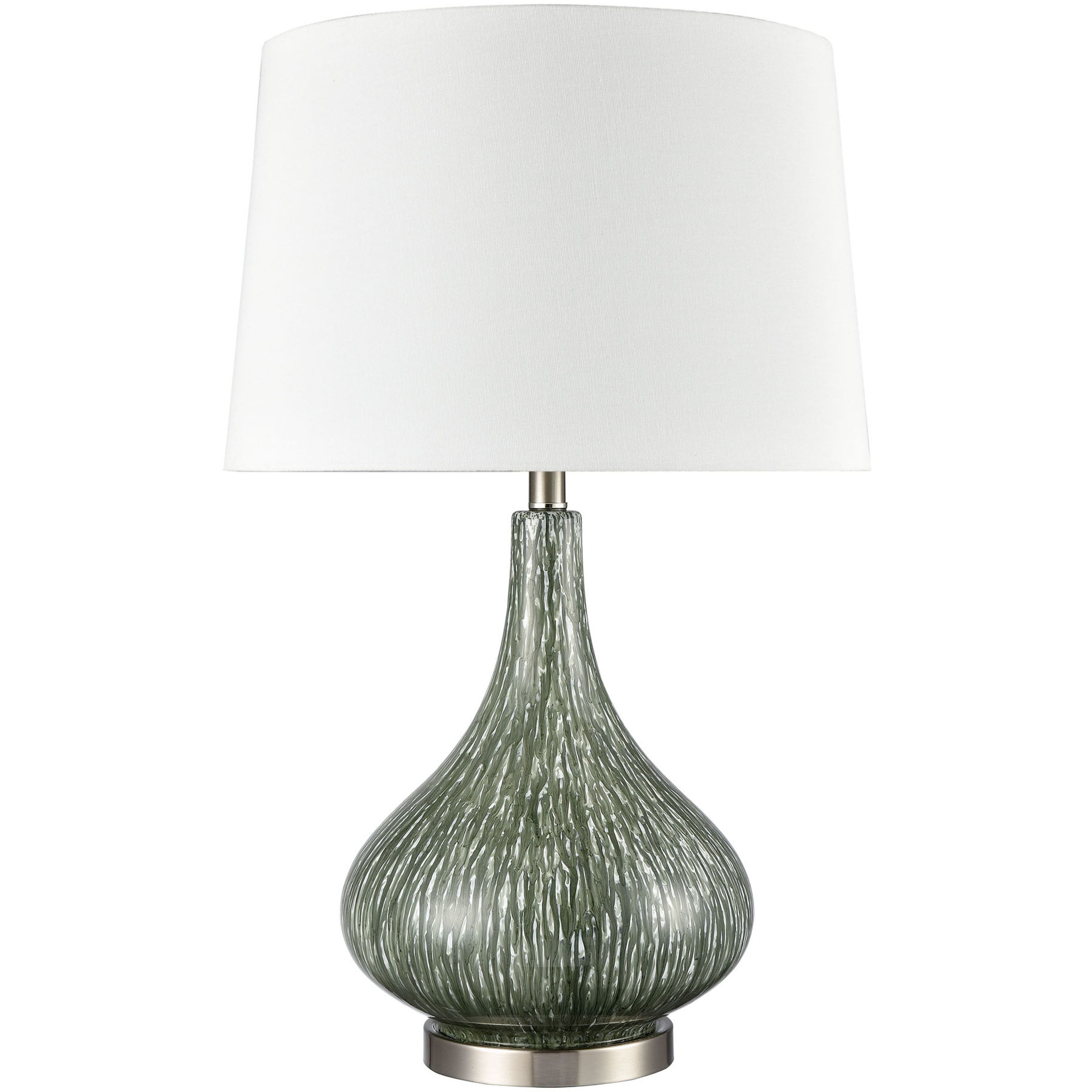 Northcott 28 inch 150 watt Green with Brushed Steel Table Lamp Portable Light