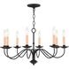 Heritage 8 Light 25 inch Black Chandelier Ceiling Light