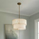 Simone LED 24 inch Burnished Gold Chandelier Ceiling Light in Alabaster, Drum