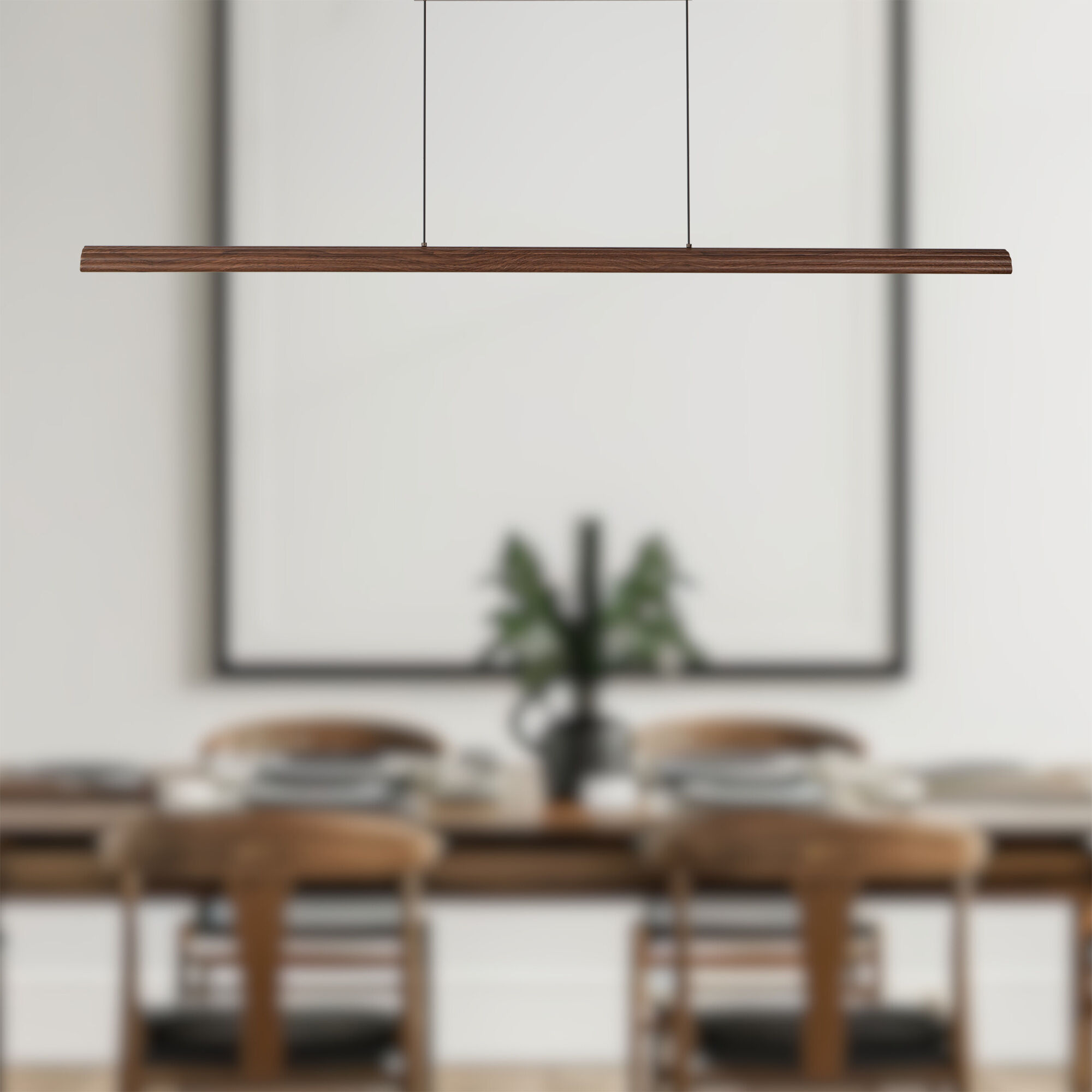 Alora Mood Dottie 60 inch Walnut Linear Pendant Ceiling Light