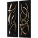 Brushstrokes 47 X 16 inch Metal Wall Art, Set of 2
