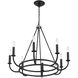 Bailey 8 Light 28 inch Matte Black Chandelier Ceiling Light