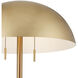 Miles 58.5 inch 7 watt Natural and Polished Brass Floor Lamp Portable Light