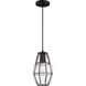 Blythe 1 Light 8 inch Earth Black Mini Pendant Ceiling Light