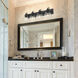 Yep Hines Vanity Wall Light in Matte Black, Seeded Glass