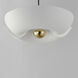 Poppy LED 17.75 inch White and Satin Brass Single Pendant Ceiling Light