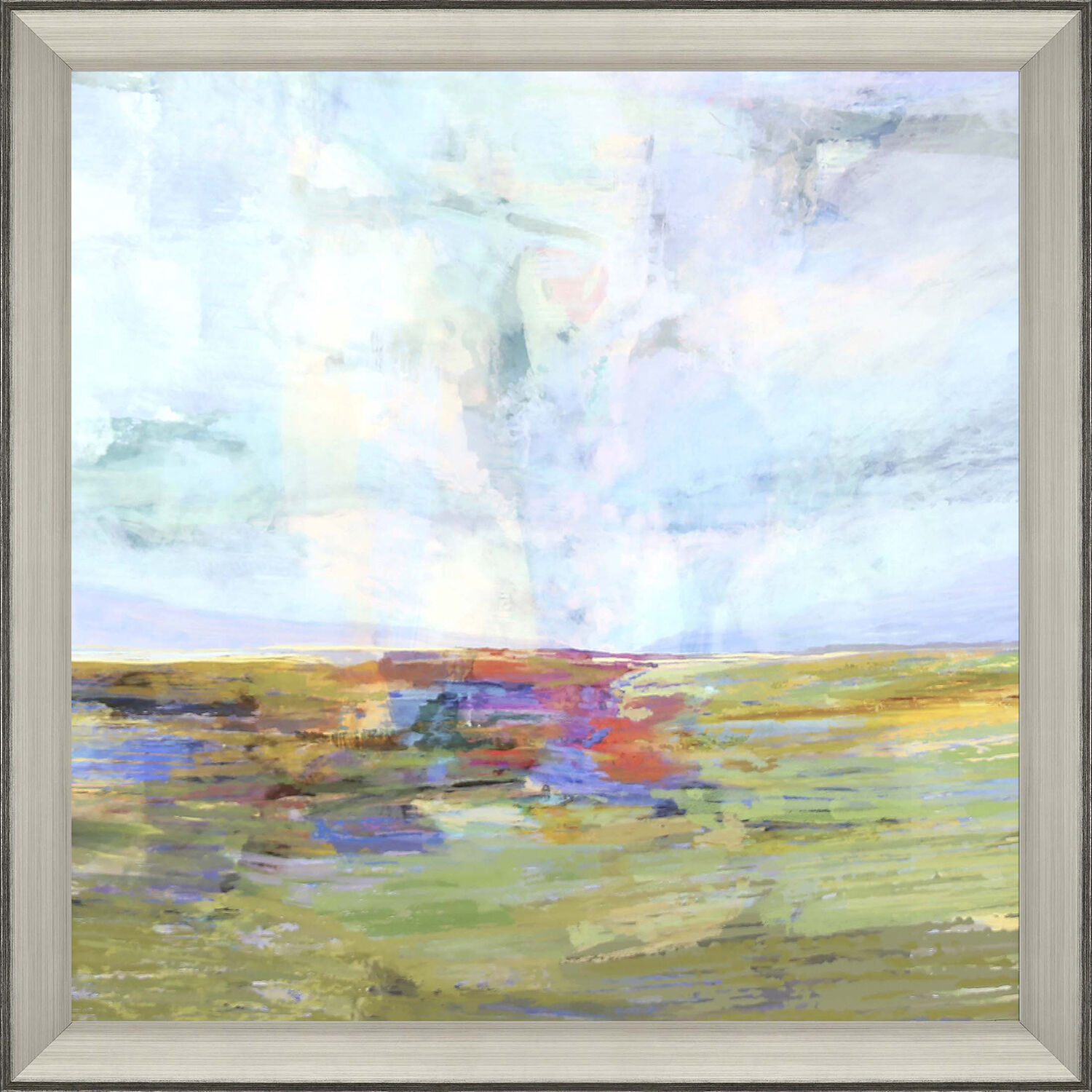 Inclusion Multi and Green and Pink and Blue Framed Art