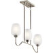 Valserrano 3 Light 5 inch Brushed Nickel Chandelier Linear Ceiling Light, Single