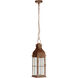 Vincent LED 7 inch Weathered Copper Outdoor Pendant, Medium