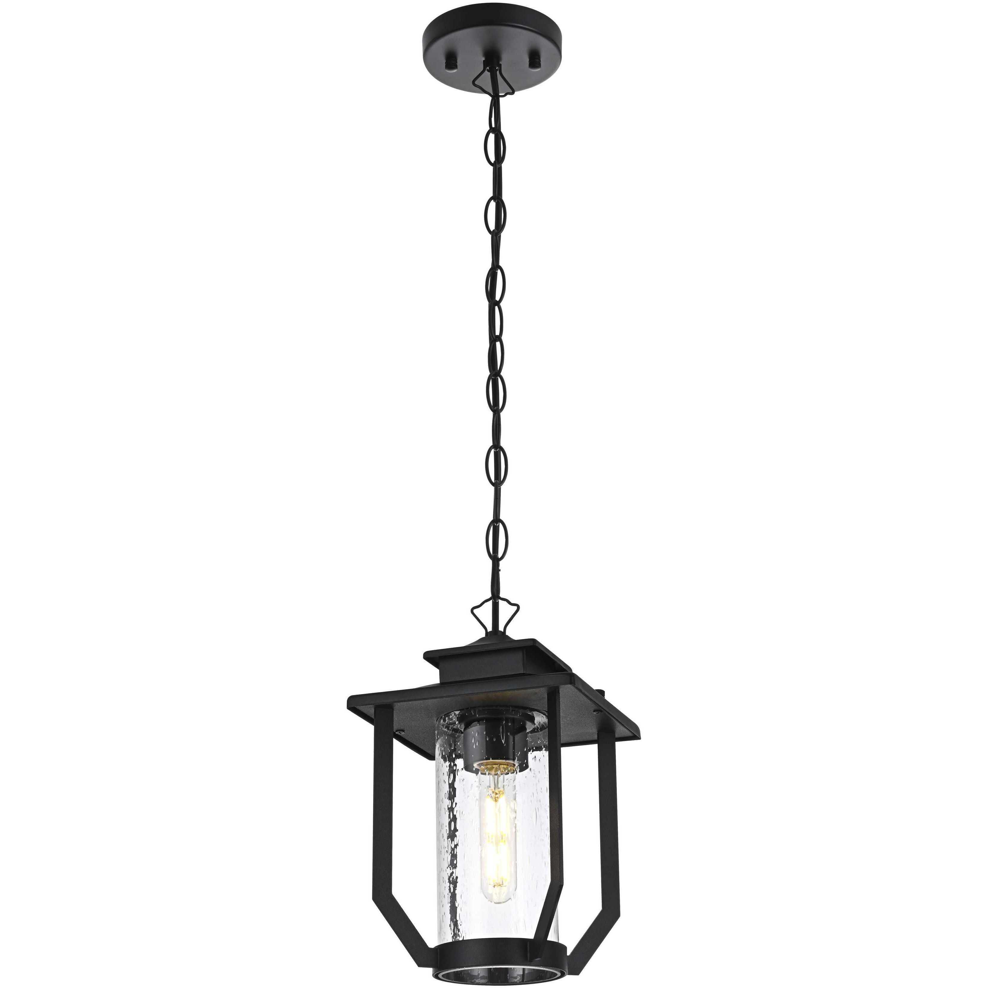 Sepviva 1 Light 7 inch Black Outdoor Pendant