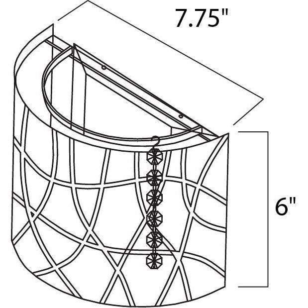 Inca LED 7.8 inch Bronze ADA Wall Sconce Wall Light in Cognac, With Bulb 