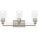Binsly 3 Light 24 inch Brushed Nickel Vanity Wall Light
