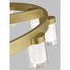 Kelly Wearstler Esfera LED 32 inch Natural Brass Chandelier Ceiling Light in LED 90 CRI 2700K, Integrated LED