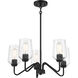 Shayna 5 Light 23 inch Flat Black Chandelier Ceiling Light