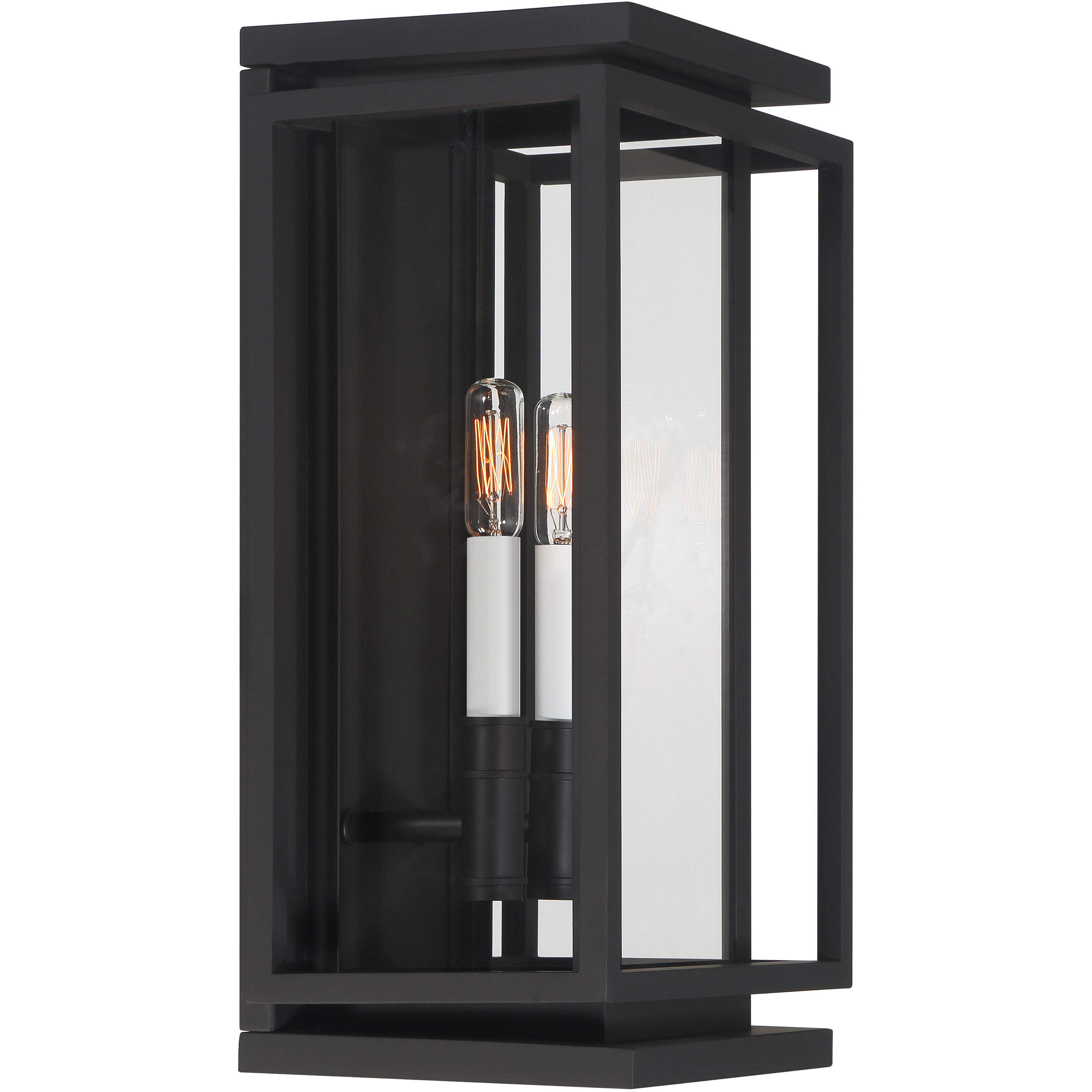 Stratford 2 Light 17 inch Dark Matte Black Outdoor Wall Sconce