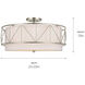 Birkleigh 4 Light 24 inch Satin Nickel Flush Mount Ceiling Light