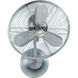 Bellows I 21 inch Brushed Polished Nickel Wall Fan, Hard-Wired