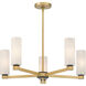 Wexmere 5 Light 26 inch Legacy Brass and Dark Matte Black Chandelier Ceiling Light