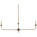 Nottaway 2 Light 40 inch Pyrite Bronze Linear Chandelier Ceiling Light