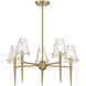 Shellbourne 5 Light 26 inch Warm Brass Chandelier Ceiling Light