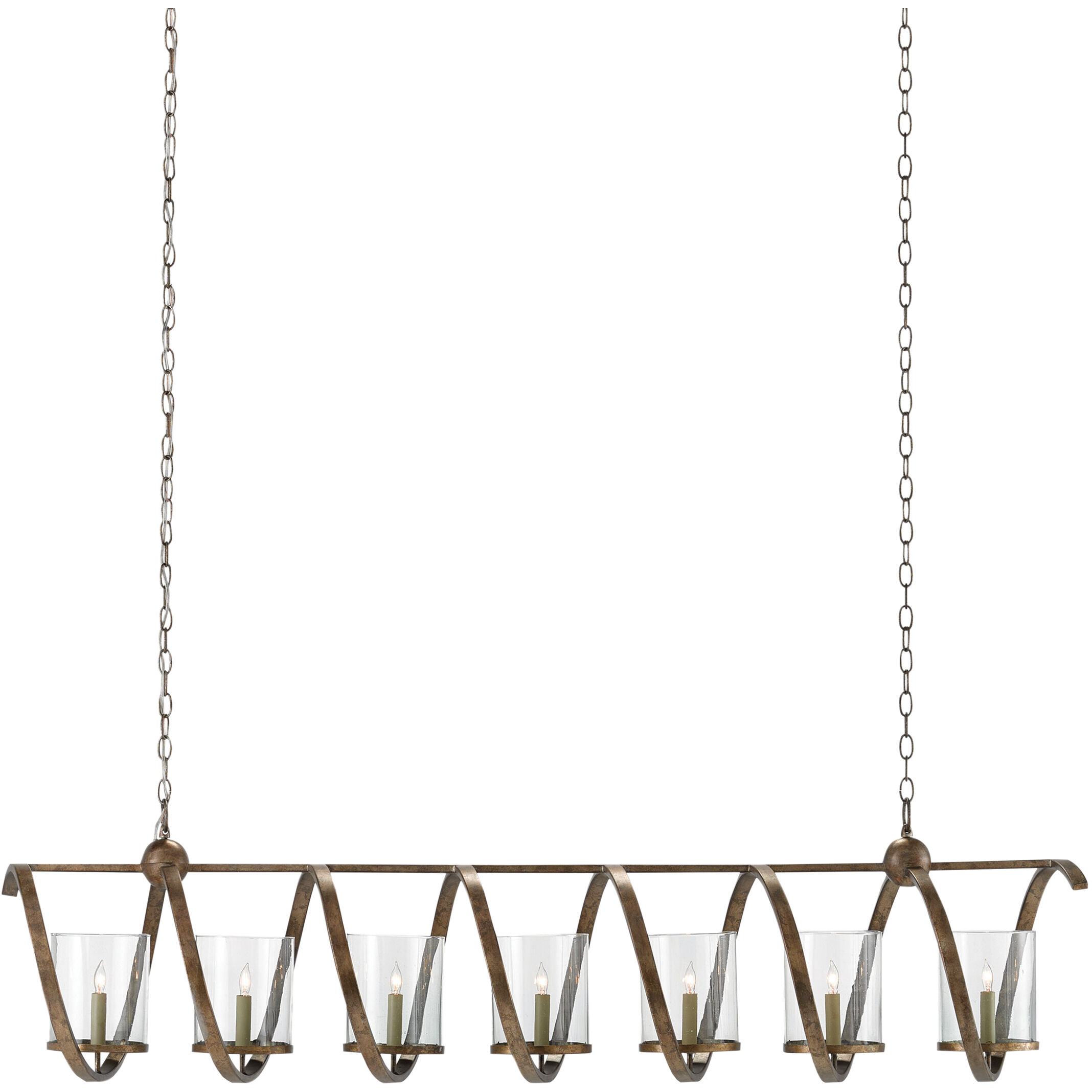 Maximus 7 Light 64 inch Pyrite Bronze Chandelier Ceiling Light, Grande