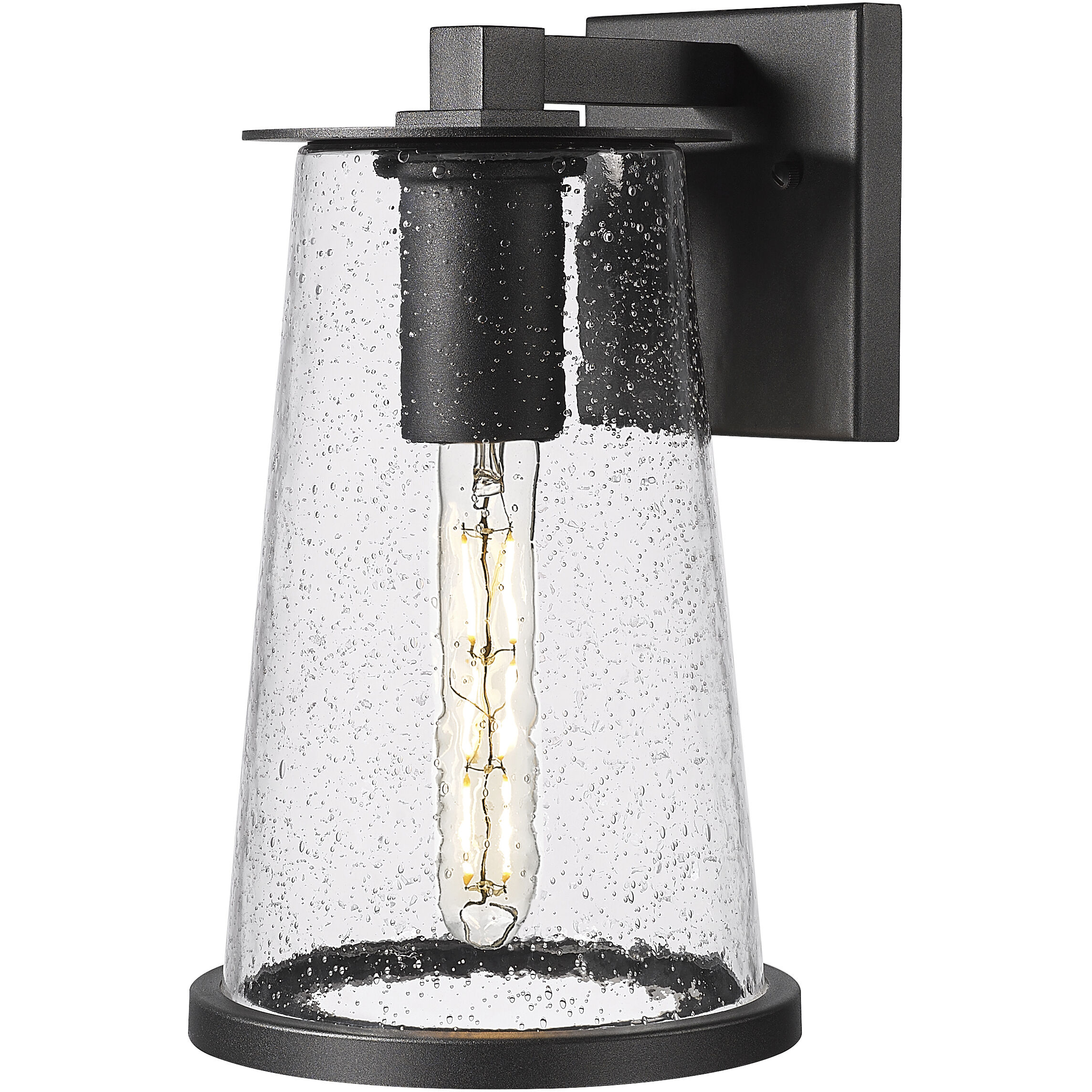 Bar Harbor 1 Light 12.5 inch Sand Black Outdoor Wall Light