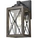 County Fair 1 Light 12.25 inch Black and Ironwood on Metal Outdoor Sconce