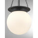 Manor 3 Light 13.5 inch Matte Black Pendant Ceiling Light