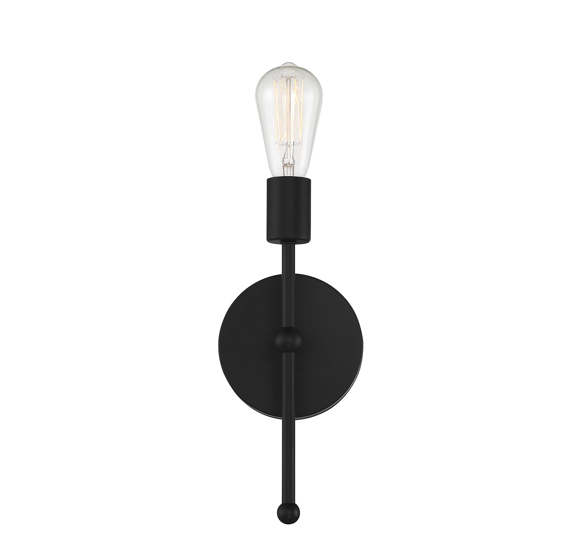 Industrial 1 Light 5.13 inch Matte Black ADA Wall Sconce Wall Light