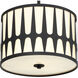 Royston 3 Light 15 inch Black Pendant Ceiling Light in Antique White