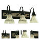 Houghton 3 Light 21 inch Matte Black and Antique Brass Sconce Wall Light