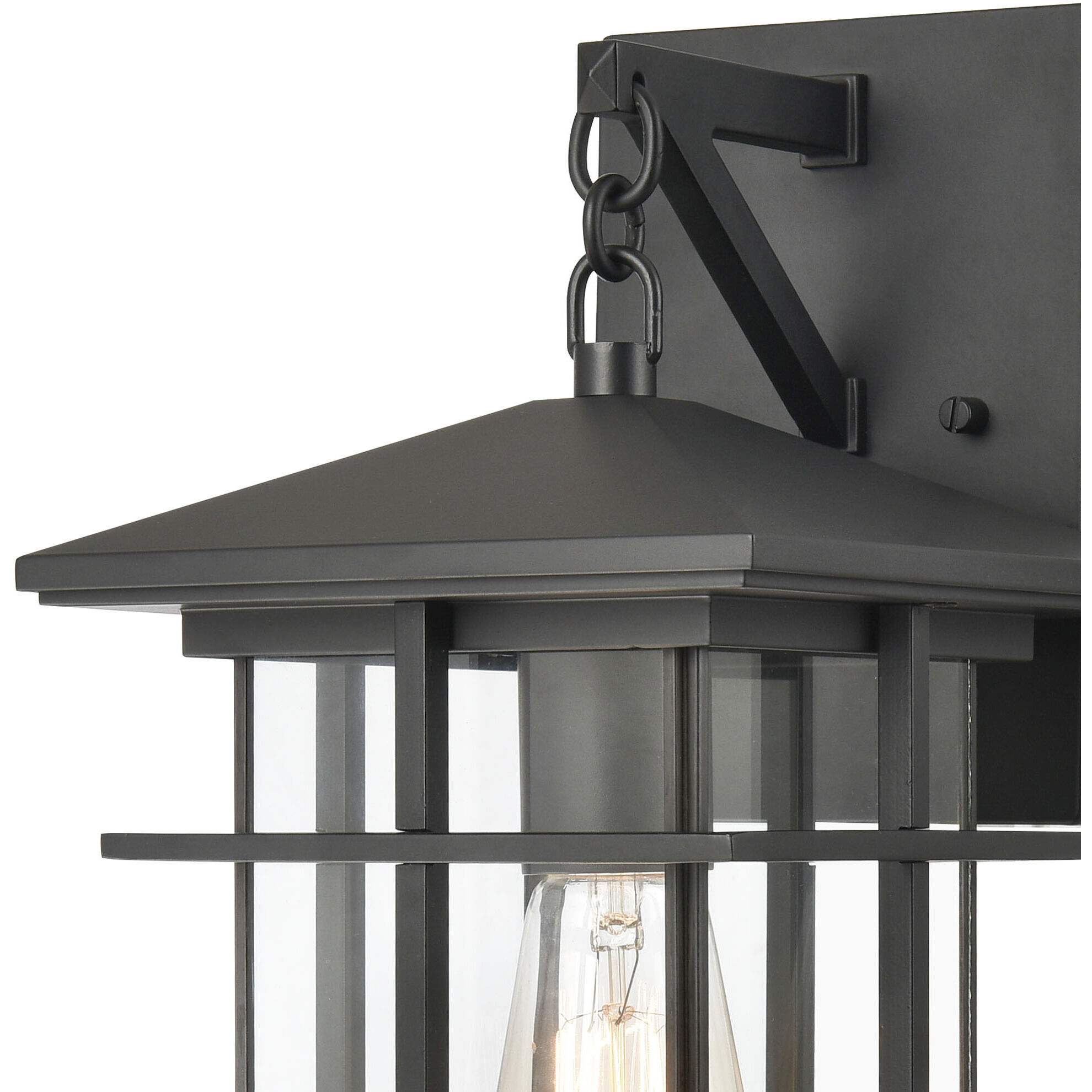 Oak Park 1 Light 14 inch Matte Black Outdoor Wall Sconce