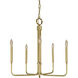 Lara 5 Light 24 inch Satin Pewter with Polished Nickel Accents Chandelier Ceiling Light