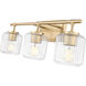 Landon 3 Light 24 inch Modern Gold Vanity Wall Light