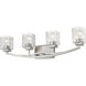 Zaid 4 Light 32 inch Brushed Nickel Vanity Wall Light