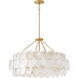 Lisa McDennon Yara 8 Light 36 inch Piastra Gold Chandelier Ceiling Light