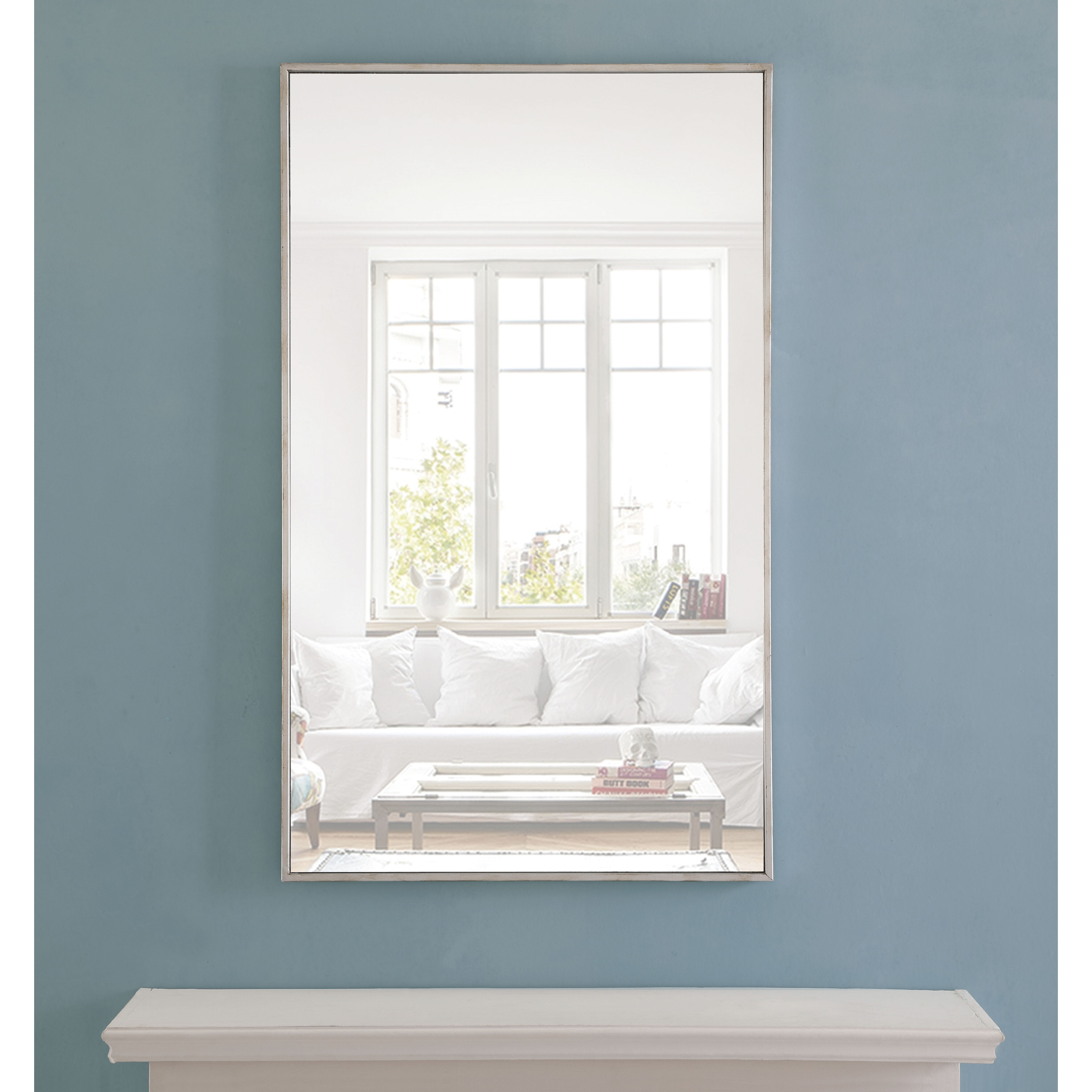 Monet 40 X 24 inch Silver Wall Mirror