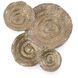 Escargot Gold and Nickel Wall Hangings, Set of 4