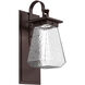 Outdoor Chilled Glass LED Statuary Bronze Outdoor Sconce in 3000K LED, Beacon with Shepherds Hook