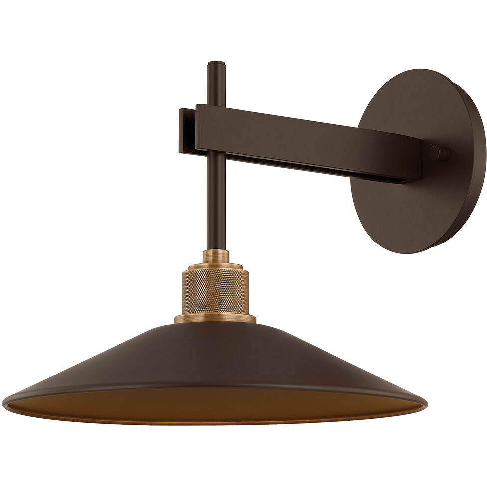Harac LED 9.75 inch Patina Brass/Bronze Exterior Wall Sconce
