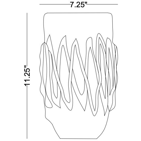 Avellino 11.25 X 3 inch Vase, Small