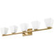 Annalise 5 Light 42 inch Modern Gold Vanity Wall Light