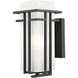 Abbey 1 Light 11.75 inch Black Outdoor Wall Light