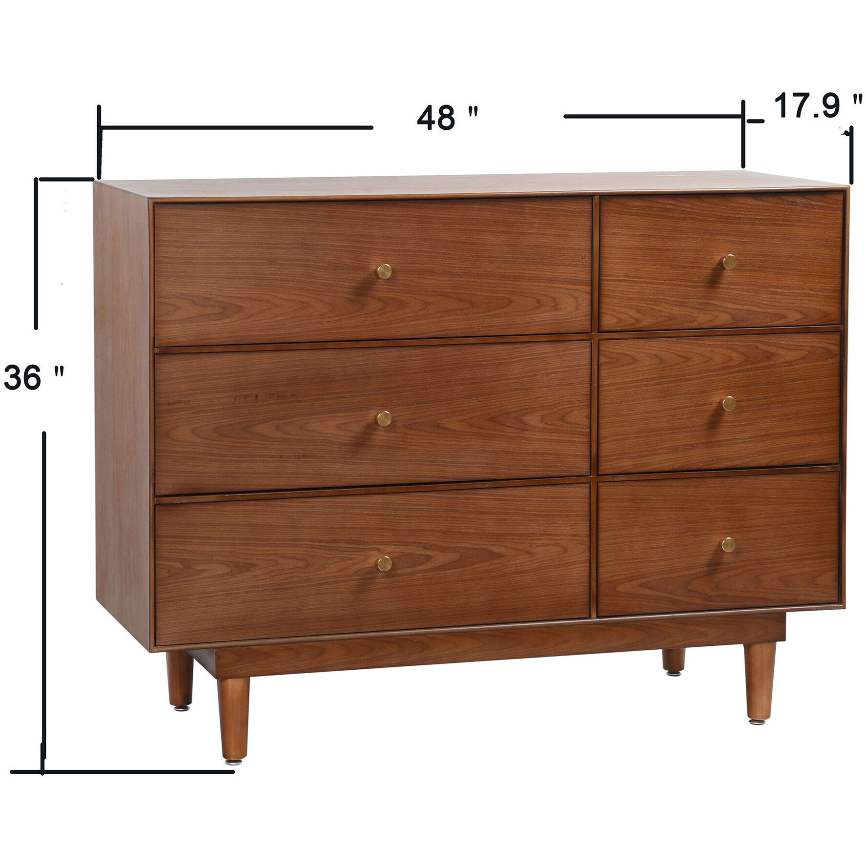 Dann Foley Walnut Brown Dresser