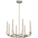 Flute 8 Light 34.13 inch Polished Nickel Chandelier Ceiling Light