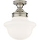 Chapman & Myers Edmond 1 Light 14.5 inch Polished Nickel Flush Mount Ceiling Light